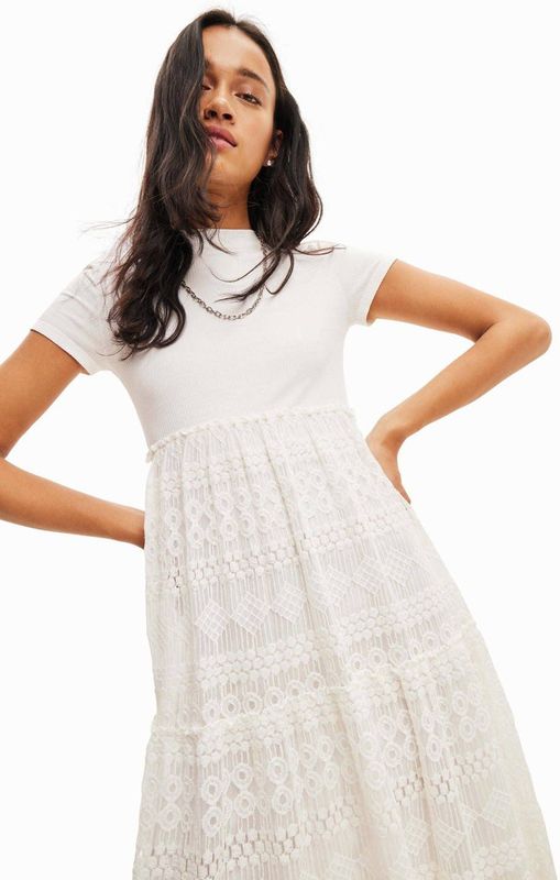 Desigual A-lijn Jurk Wit