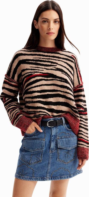Desigual - Eclectische Chic Coltrui - Veelkleurig - Dames - Polyester