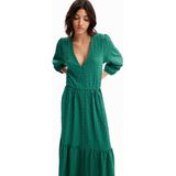 Lange jurk met textuur