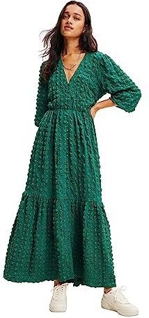 Lange jurk met textuur