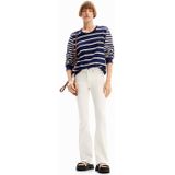 Desigual - Rechte Pasvorm - Sweater - Marine Strepen - 100% Katoen