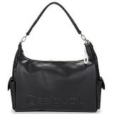 Desigual Dames Half Logo 24 New Haba Accessoires PU Shoulder Bag, Black, zwart