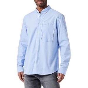 Patchwork popeline overhemd