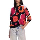 Desigual Zwart Trui Met Bloemen
