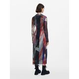 Jurk - Cocktailjurken - 3/4 Lengte - Opstaande Kraag - Lange Mouw