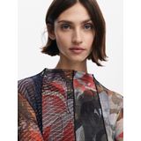 Jurk - Cocktailjurken - 3/4 Lengte - Opstaande Kraag - Lange Mouw