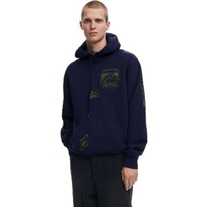 Desigual Sweat_New Schotland 5000 Navy, XL, Blauw, XL