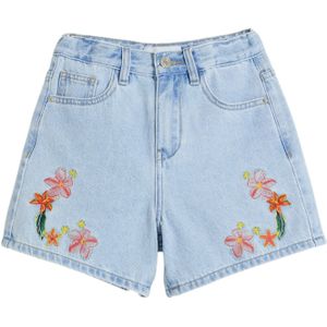 Desigual - Denim Short - Light Blue - Katoen Polyester - 5-Pocket Design