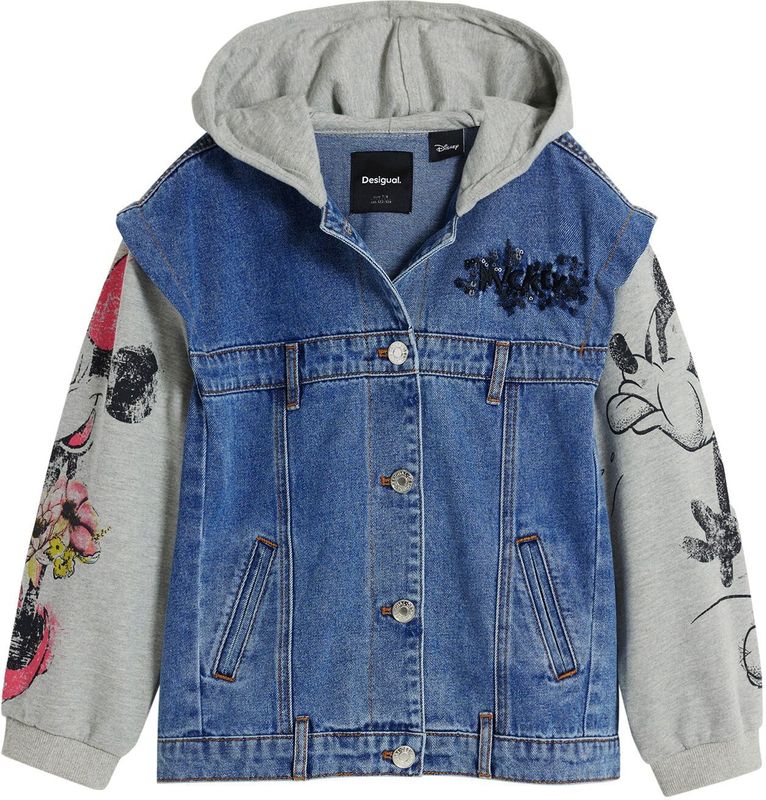 Desigual - Minnie - Jeansjas - Met Capuchon - Voor Meisjes