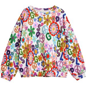 Desigual Sweat_Crochet Sweatshirt pour filles, Matériau Finishes, 4 ans