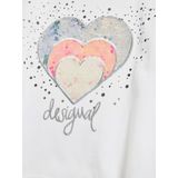 Desigual - T-shirt - Katoen - Hartprint met Strass-steentjes