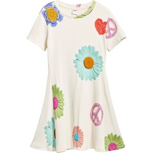 Desigual Vest_paarse jurk voor meisjes, Wit, 12 Jaren