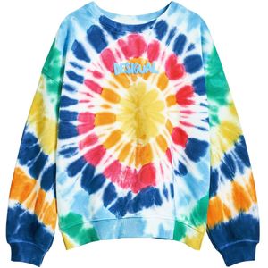 Sweater - Geribbelde Kraag - Sweatstof - All-Over Patroon - Lange Mouw