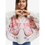 Desigual - Sweater - Ecru - Voor Meisjes - Ronde Hals - Lange Wijde Mouwen