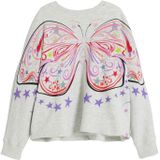 Desigual - Sweater - Ecru - Voor Meisjes - Ronde Hals - Lange Wijde Mouwen