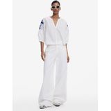 Blouse - Pofmouwen - Katoen - Bloemenprint - Tuniek Kraag