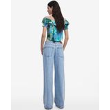 Desigual Blus_Selene T-shirt voor dames, groen, L, Groen, L