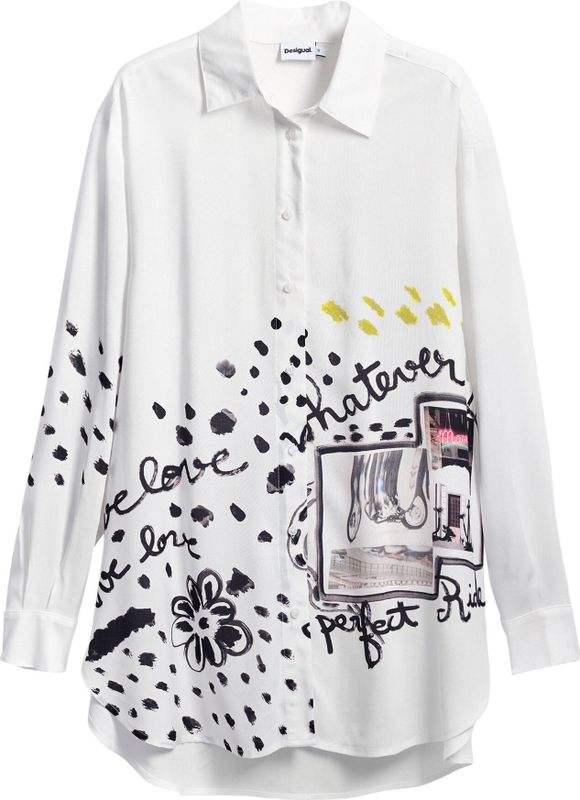 Desigual - Blouse - Wit - 100% Viscose