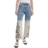 Desigual Cropped Jeans Light Blue Denim