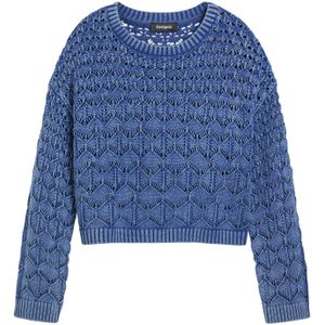 Desigual - Trui - Blauw - Lange Mouw - Normale Pasvorm