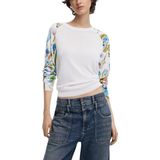 Desigual - Jers_leknes - Dames Sweatshirt - Wit