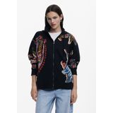 Desigual Sweat_Melted PAISLEYS_L, 2000 Black, S/M, zwart, M, zwart., M