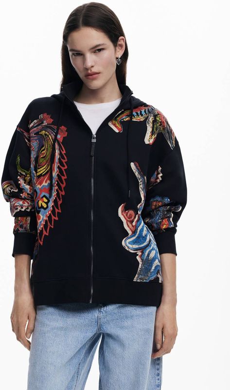 About you - Sweatvest - Capuchon - Paisley Motief - Lange Mouwen