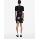 Desigual - Zwarte Bloemenjurk - Casual - Korte Mouwen