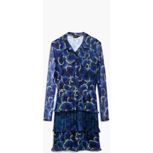 Blousejurk - Bloemenprint - Korte Lengte - Gladde Stof - Getailleerd