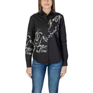Desigual - Shirt - Zwart - Katoen - Lange Mouwen