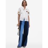 Desigual - Cam_Afrodita 25Swcw 17 - Blouse - Wit - 100% Katoen