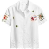 Desigual - Cam_Afrodita 25Swcw 17 - Blouse - Wit - 100% Katoen