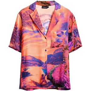 Blouse - Klassieke Blouse - Motiefprint - Viscose - Losse Pasvorm