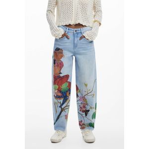 Desigual - Mom Jeans - Light Blue Denim - Dames - Regular Waist - 5-Pocket Design