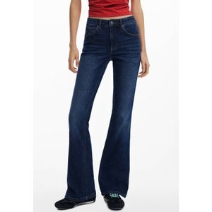 Desigual - Dames Jeans - Blauw - Katoen - Straight Leg