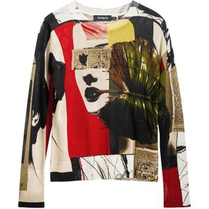 Desigual - Knitwear - Wit - Geometrisch Patroon - Dames