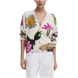 Desigual - Gebreide Cardigan - Bloemenprint - Oversize - Katoen
