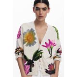 Desigual - Gebreide Cardigan - Bloemenprint - Oversize - Katoen