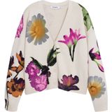 Desigual - Gebreide Cardigan - Bloemenprint - Oversize - Katoen