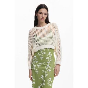 A-lijn Jurk - Mini-Bloemenprint - Spaghettibandjes - Open Rugdetail - Natuurlijke Tint