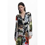 Desigual - Knoopjurk - Veelkleurig - 100% Viscose - Lente/Zomer Collectie