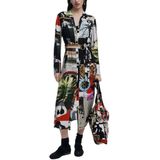 Desigual - Knoopjurk - Veelkleurig - 100% Viscose - Lente/Zomer Collectie