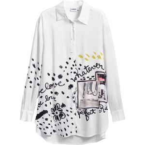 Desigual - Cam_persefone - T-shirt - Wit - Katoen