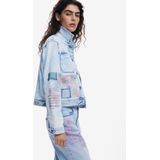 Desigual - Spijkerjas - Blauw - Denim - Lange Mouwen - Patches