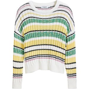 Trui - Gestreept - Knitwear - Ronde Hals - Losse Pasvorm