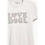 Desigual - LOVE DSGL - T-shirt - Wit