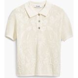 Desigual - Korte Mouw Knoopsluiting Blousetop - Wit - 50% Acryl 50% Katoen