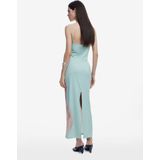 Desigual - Jurk - Lichtblauw - Bloemenprint - Mouwloos - 7/8 Lengte