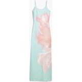 Desigual - Jurk - Lichtblauw - Bloemenprint - Mouwloos - 7/8 Lengte