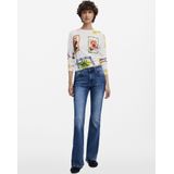 Desigual - Pullover - Ecru - Viscose - Fijn Gebreid